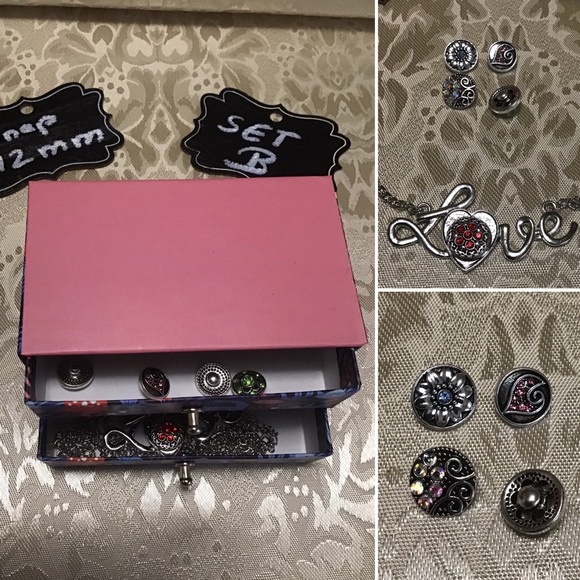 Jewelry - Fashion - snap on - Love - 12mm - necklace bling